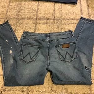 Dark wash Wrangler skinny jeans